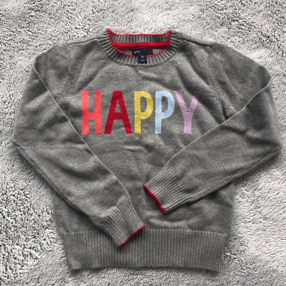 GAPKids sweater! HAPPY! Size L(10).